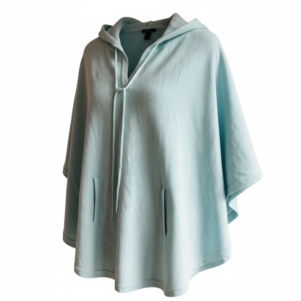 Pure Amici 100% Cashmere Hoodie Poncho - Picture 2 of 4
